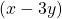 Rendered by QuickLaTeX.com (x-3y)