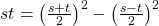 st=\left ( \frac{s+t}{2} \right )^2-\left ( \frac{s-t}{2} \right )^2