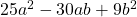 25a^2-30ab+9b^2