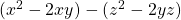 (x^2-2xy)-(z^2-2yz)