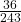 Rendered by QuickLaTeX.com \frac{36}{243}