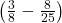 \left ( \frac{3}{8}-\frac{8}{25} \right )